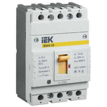 Авт. выкл. ВА44 33 3Р 125А 15кА IEK