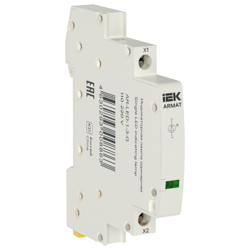 ARMAT Лампа инд. одинарная LED 110-220В DC зел. IEK