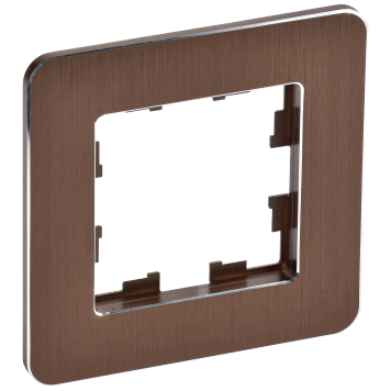 BRITE Рамка 1-мест. РУ-1-1-Бр металл коричн. RE AL IEK