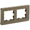 BRITE Рамка 2-мест. РУ-2-1-Бр металл латунь RE IEK
