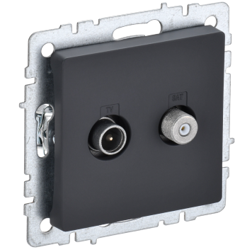 BRITE Роз. двойная TV+SAT РТВ/РСп12-БрГ граф. IEK