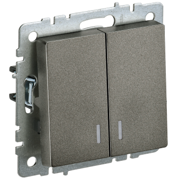 BRITE Выключ. 2-кл. с инд. 10А ВС10-2-1-БрТБ бр. IEK