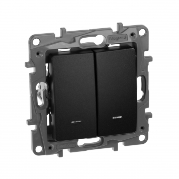 ETIKA Перекл. 2-кл. с подсв/инд сх6/2L 10АХ б/к антр.