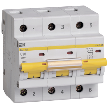 KARAT Авт. выкл. ВА47-100 3P C 10А 10кА IEK