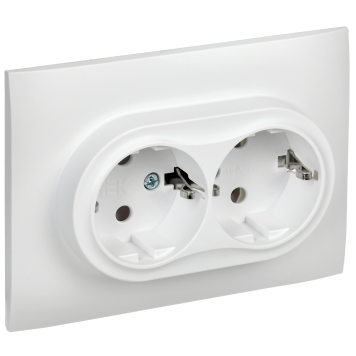 SKANDY Роз. 2-я с з/к без з/ш 16А сб. SK-R08W арк. бел. IEK