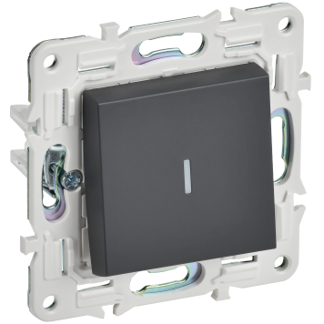 SKANDY Выключ. 1-кл. с инд. 10А SK-V07T титан IEK