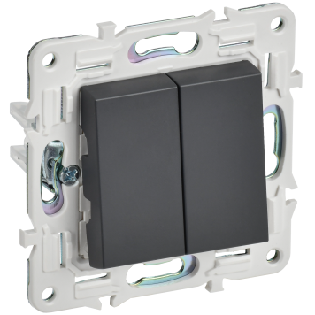 SKANDY Выключ. 2-кл. прох. 10А SK-V05T титан IEK