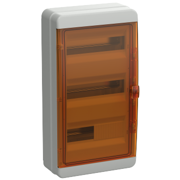 TEKFOR Корпус пласт. КМПн-36 IP65 оранж. прозр. дверь IEK