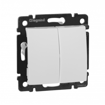 VALENA Перекл. 2-кл. сх6/2 10АХ б/к бел.