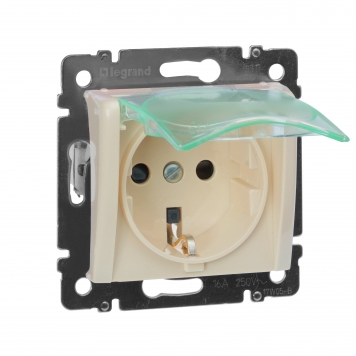 VALENA Роз. с з/к/ш с кр. 16А IP44 сл. к.