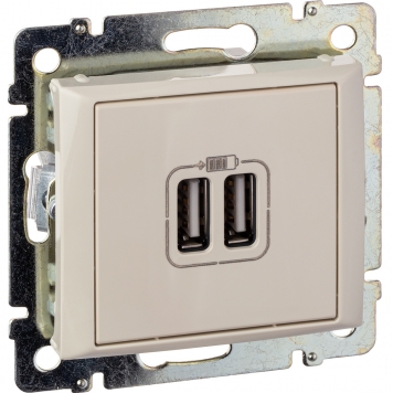 VALENA Роз. USB A + A 15Вт сл. к.