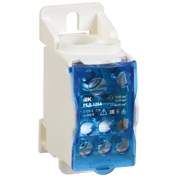 Распределительный блок на DIN-рейку РБД-125А IEK