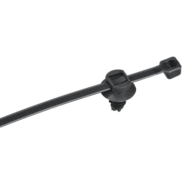 Хомут P6.6 с креп. на ёлочку чёрный 4,8х200мм 100шт/упак IEK