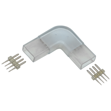 Коннектор угловой 5шт RGB 14мм (разъем-разъем) IEK