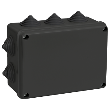 Коробка расп. КМ41241 150х110х70мм IP44 10 вв. черная IEK