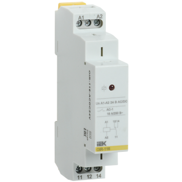 Реле промежут. OIR 1 конт. 16А 24В AC/DC IEK