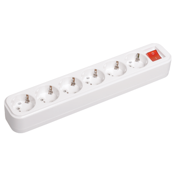 Розетка переносная разб. с выкл. К06В 6 мест CLASSIC IEK