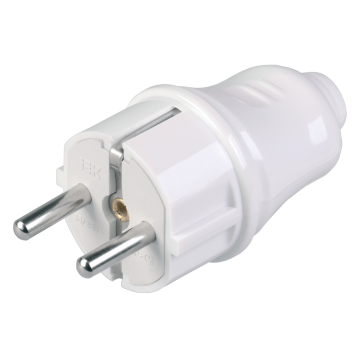 ВПп10-01-Ст Вилка разб. прямая з/к 16А белая IEK