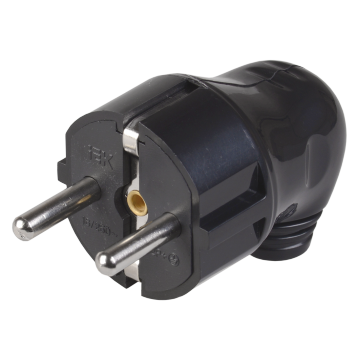 ВПу11-02-Ст Вилка разб. угловая з/к 16А черная IEK