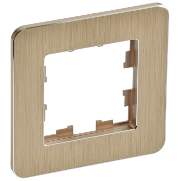 BRITE Рамка 1-мест. РУ-1-1-Бр металл шамп. RE AL IEK