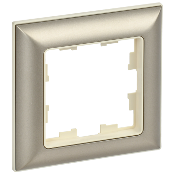 BRITE Рамка 1-мест. РУ-1-Бр беж./шамп. IEK