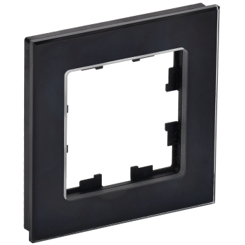 BRITE Рамка 1-мест. РУ-1-2-БрЧ стекло черн. IEK
