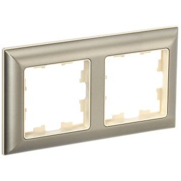 BRITE Рамка 2-мест. РУ-2-Бр беж./шамп. IEK