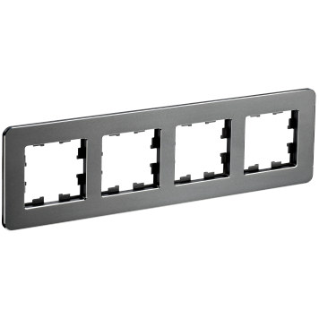 BRITE Рамка 4-мест. РУ-4-1-Бр металл титан RE IEK