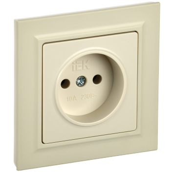 BRITE Роз. без з/к/ш 10А в сб. РСР10-1-0-БрКр беж. IEK