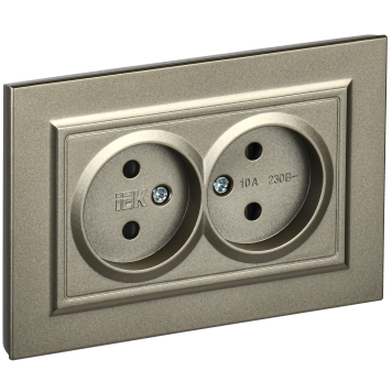 BRITE Роз. 2-я без з/к с з/ш 10А в сб. РСш12-2-БрШ шамп. IEK