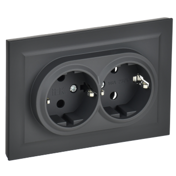 BRITE Роз. 2-я с з/к без з/ш 16А в сб. РС12-3-БрГ граф. IEK