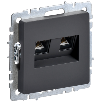 BRITE Роз. комп. 2-ая RJ45 кат.5E РК10-2-БрГ граф. IEK