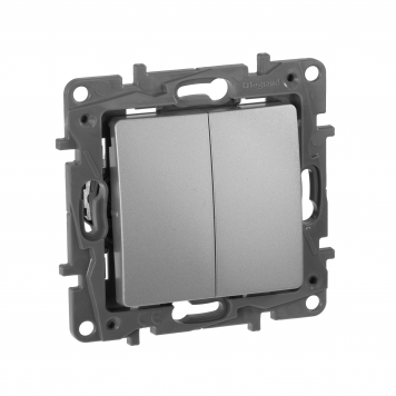 ETIKA Перекл. 2-кл. сх6/2 10АХ б/к алюм.