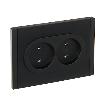 FORTE&PIANO Роз. 2-я без з/к з/ш б/к 10А FP126 чер. IEK