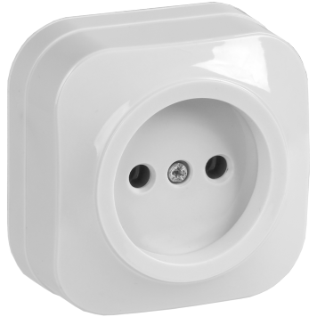 GLORY Роз. без з/к/ш о/у 10А РС20-2-ХБ белый IEK