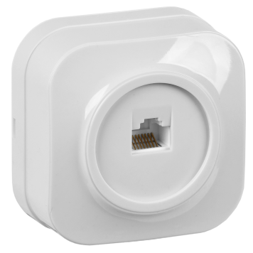 GLORY Роз. комп. RJ45 кат.5E о/у РК10-ХБ белый IEK