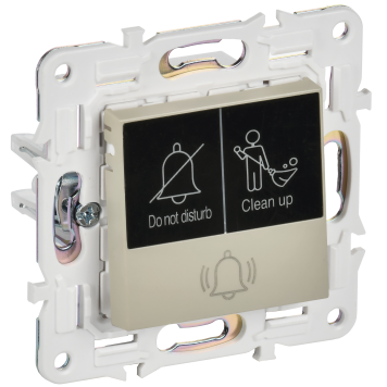 SKANDY Кнопка звонка с инд. отел. 10А SK-V17B беж. IEK