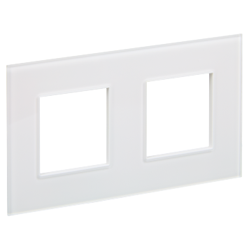 SKANDY Рамка 2-мест. SK-F22W стекло арк. бел. IEK