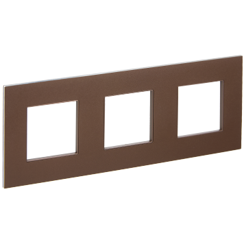 SKANDY Рамка 3-мест. SK-F33Br металл шоколад IEK