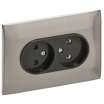 SKANDY Роз. 2-я без з/к/ш 10А в сб. SK-R10N никель IEK