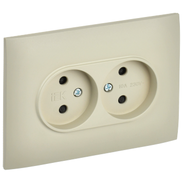 SKANDY Роз. 2-я без з/к с з/ш 10А сб. SK-R09B беж. IEK