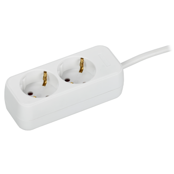 UMA Удлинитель У02 2 места 5м 3х1мм2 10А бел. IEK