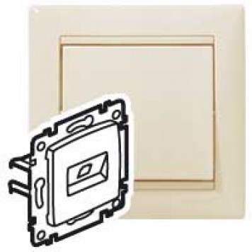 VALENA Роз. комп. 2-ая RJ45 кат.6 UTP с захв. сл. к.