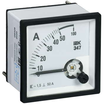 Амперметр Э47 50А кл. точн. 1,5 96х96мм