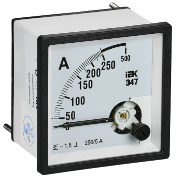 Амперметр Э47 250/5А кл. точн. 1,5 72х72мм IEK
