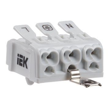 Клемма пружинная соединительная КСПнз3-L+N+PE IEK