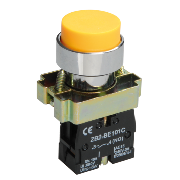 Кнопка управления LAY5-BL51 без подсветки желтая 1NO IEK