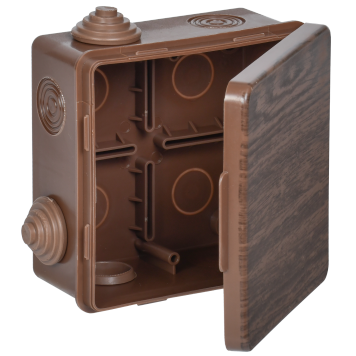 Коробка расп. КМ 100х100х50мм о/к IP54 8 вв. дуб IEK