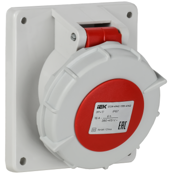 Розетка встр. угл. ССИ-4142 16А-6ч 380В 3P+PE IP67 IEK