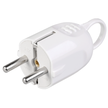 ВПу12-01-Ст Вилка разб. угловая з/к с кольцом 16А белая IEK